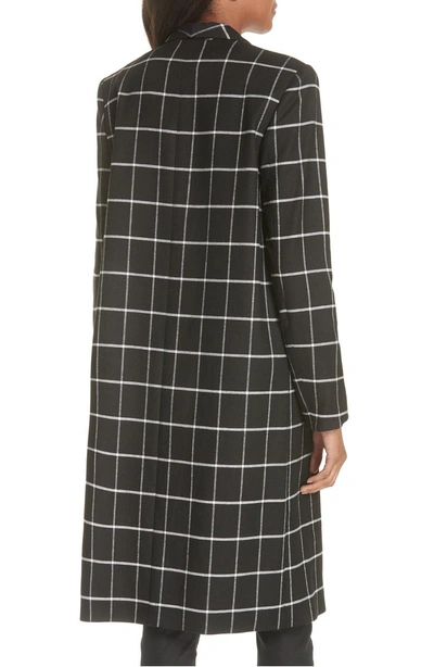 Shop Alice And Olivia Kylie Longline Jacket In Black/ White