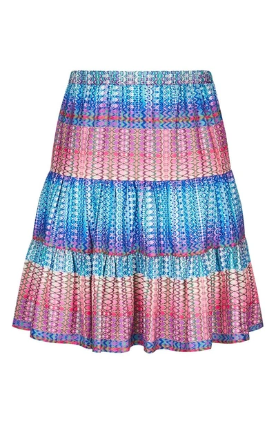 Shop City Chic Tiered Up Skirt In Kaleidoscope