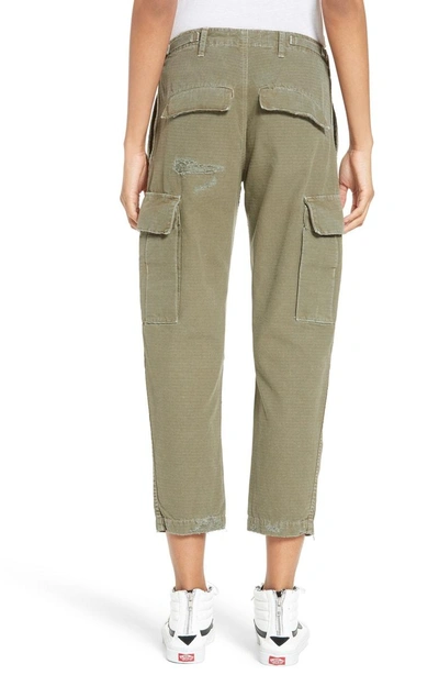 Shop Re/done Cargo Pants In Army Green