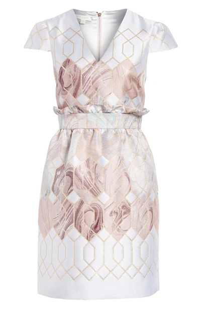 Shop Ted Baker Ingrida Sea Of Clouds Tulip Dress In White