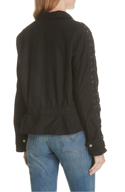 Shop Free People Faye Military Jacket In Black