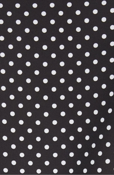 Shop Michael Kors Polka Dot Silk Georgette Blouse In Black/ Optic White