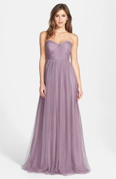 Shop Jenny Yoo Annabelle Convertible Tulle Column Dress In Lilac
