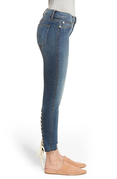 Shop Hudson Nico Lace-up Crop Skinny Jeans In Unfamed