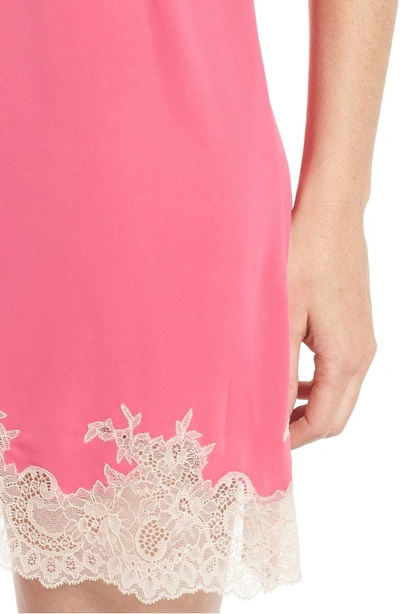 Shop Natori 'enchant' Chemise In Hibiscus/ Cam Rose Lace