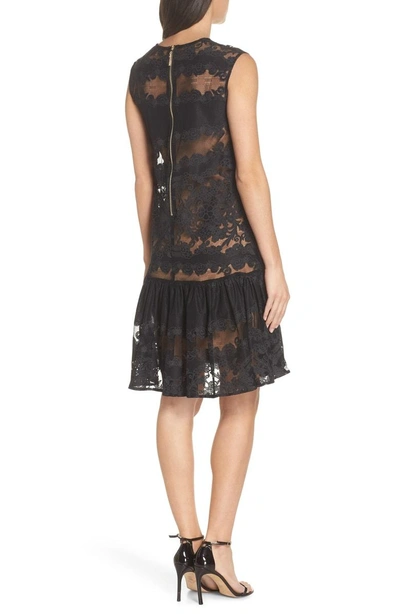 Shop Bronx And Banco Bettina Ruffle Lace Dress In Black