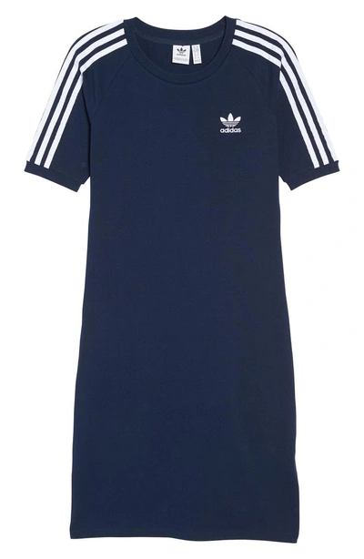 Shop Adidas Originals 3-stripes Dress In Collegiate Navy