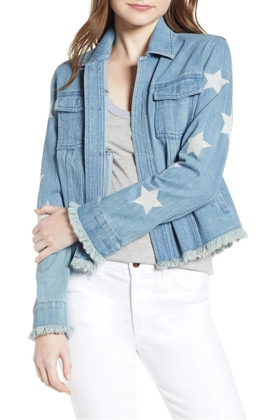 Shop Cupcakes And Cashmere Affleck Embroidered Star Denim Jacket