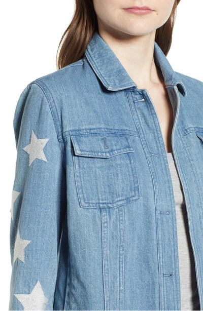 Shop Cupcakes And Cashmere Affleck Embroidered Star Denim Jacket