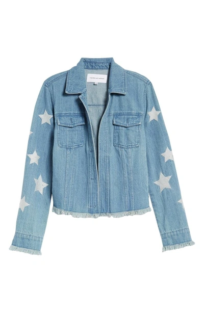 Shop Cupcakes And Cashmere Affleck Embroidered Star Denim Jacket