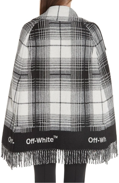 Shop Off-white Check Blanket Cape In All Over No Color
