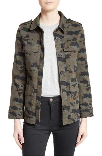 Shop L Agence Camo Print Military Jacket In Camo Multi