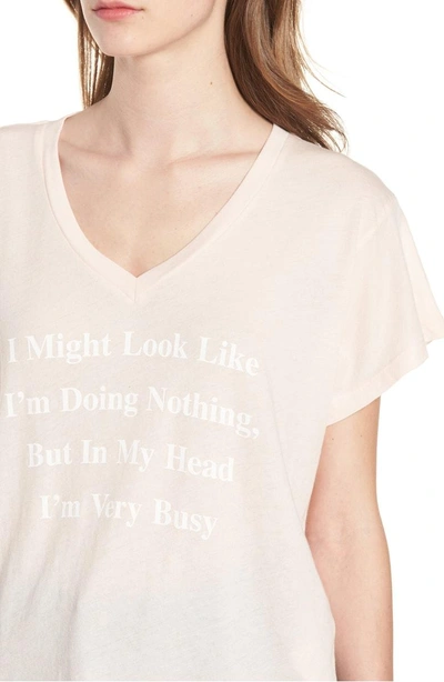 Shop Wildfox Very Busy Romeo Tee In Pink Flush