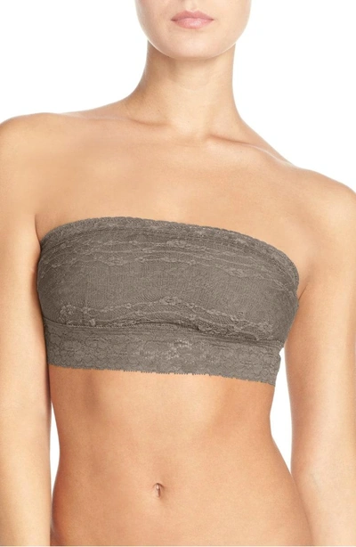 Shop Free People Intimately Fp Lace Bandeau Bralette In Solid Taupe
