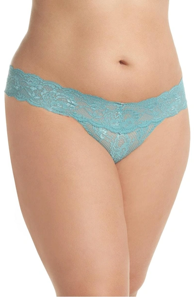 Shop Cosabella Never Say Never Cutie Thong In Dusty Turquoise