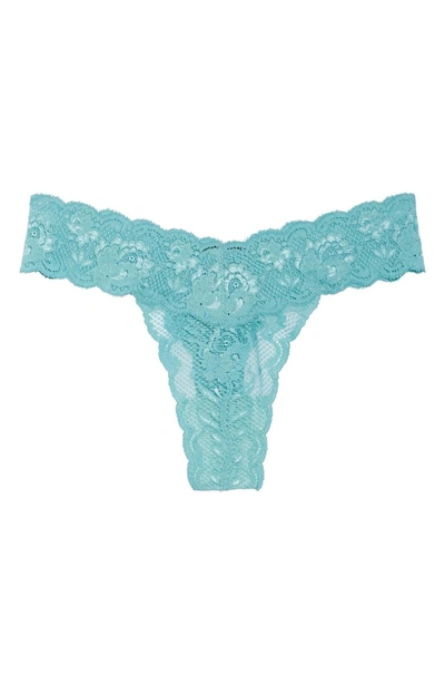 Shop Cosabella Never Say Never Cutie Thong In Dusty Turquoise