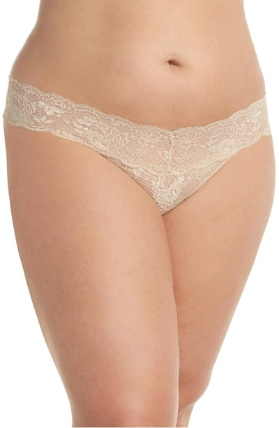 Shop Cosabella Never Say Never Cutie Thong In Luxe Sand