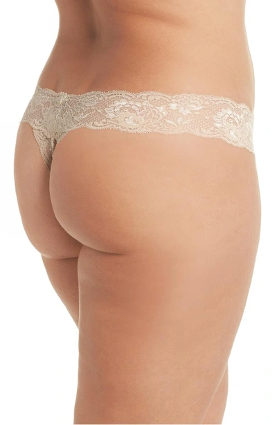 Shop Cosabella Never Say Never Cutie Thong In Luxe Sand