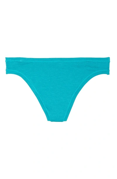 Shop Natori Bliss Essence Thong In Turquoise