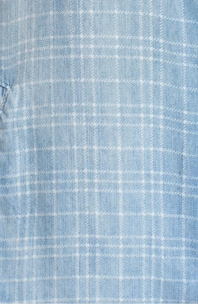 Shop Billy T Mixed Plaid Shirtdress In Blue Mix Media