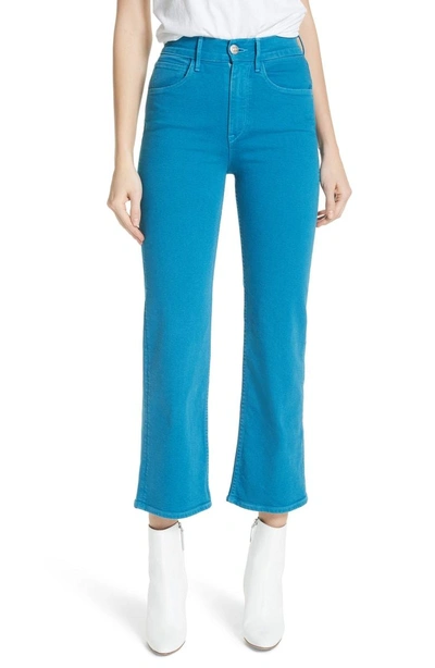 Shop 3x1 W4 Shelter Wide Leg Crop Jeans In Peacock Blue