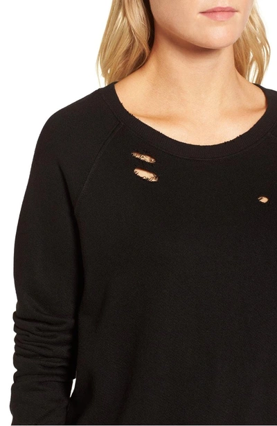 Shop N:philanthropy Belize Deconstructed Sweatshirt In Black Cat