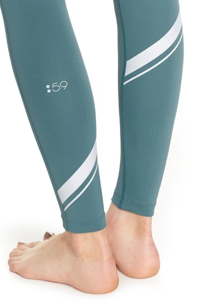 Shop Splits59 Horizon Ankle Leggings In Blue Surf/ Off White