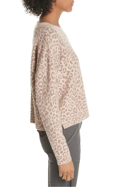 Shop Joie Leopard Print Sweater In Light Taupe