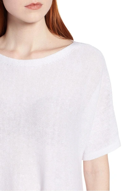 Shop Eileen Fisher Organic Linen Knit Top In White