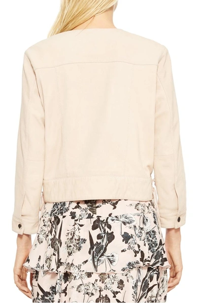 Shop Parker Joey Leather Jacket In Pearl Blush