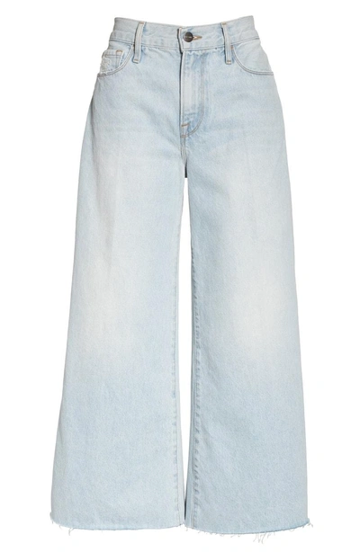 Shop Frame Le Palazzo Raw Edge Crop Wide Leg Jeans In Taplow