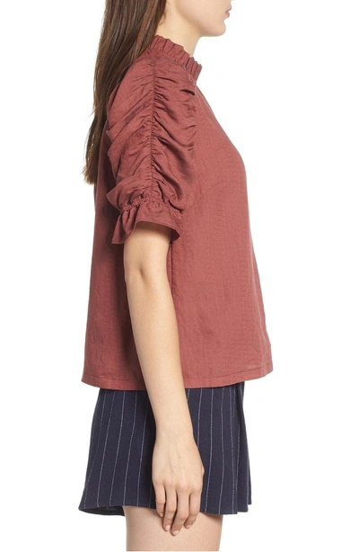Shop Moon River Puff Sleeve Top In Rose
