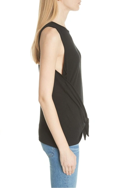 Shop Rag & Bone Bigsby Tie Front Tank In Black