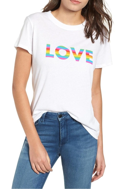 Shop Sub_urban Riot Rainbow Love Tee In White