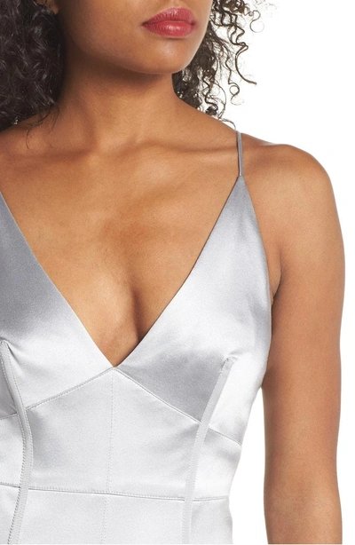 Shop Jill Jill Stuart Corset Detail Satin Gown In Mercury