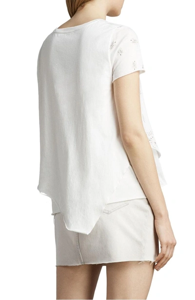 Shop Allsaints Daisy Bandana Tee In Chalk White