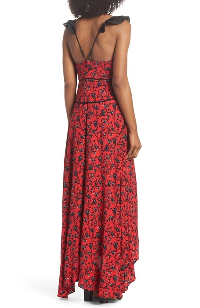 Shop Adelyn Rae Isabel Floral Maxi Dress In Red-black