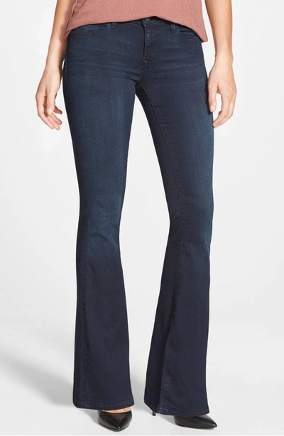 Shop Mavi Jeans 'peace' Stretch Flare Leg Jeans In Midnight Tribeca