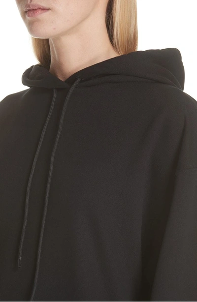 Shop Balenciaga Logo Back Hoodie In Black