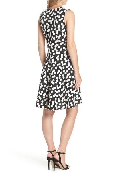 Shop Leota Ava Fit & Flare Dress In Cluster Dot