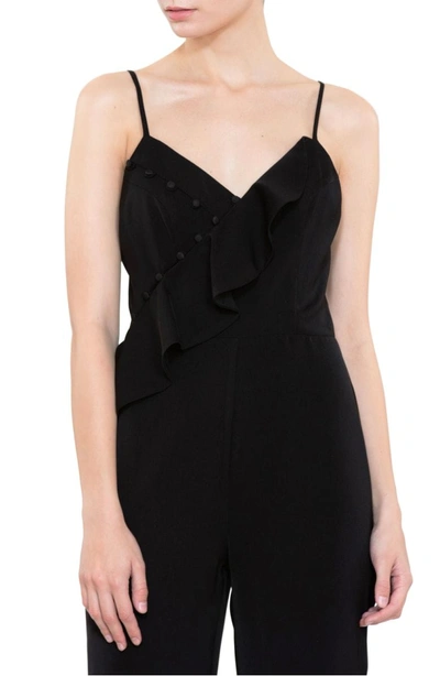 Shop Harlyn Button Detail Jumpsuit In Black