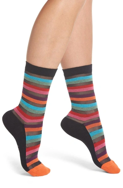 Shop Paul Smith Felicity Rainbow Socks In Black Multi