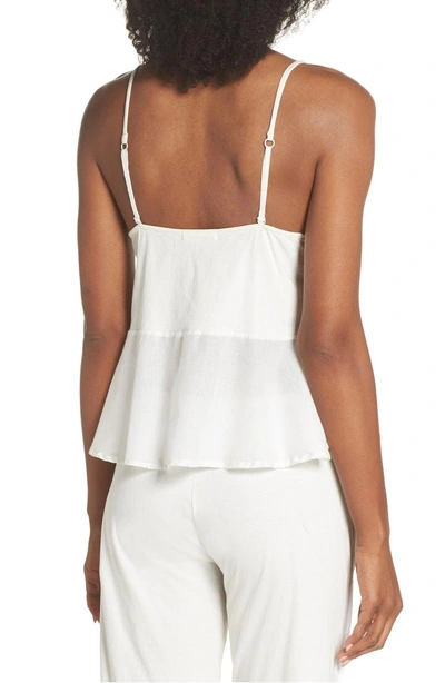 Shop Skin Bella Pima Cotton Voile Sleep Camisole In Gardenia