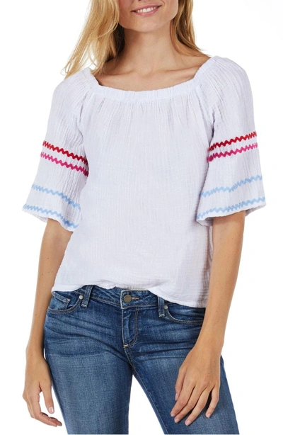 Shop Michael Stars Off The Shoulder Top In White