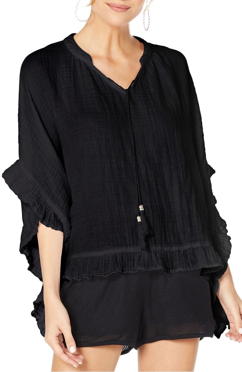 gauze peasant blouse