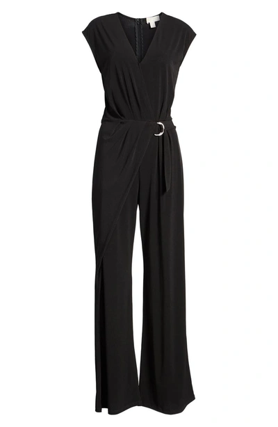 Shop Michael Michael Kors Faux Wrap Jumpsuit In Black