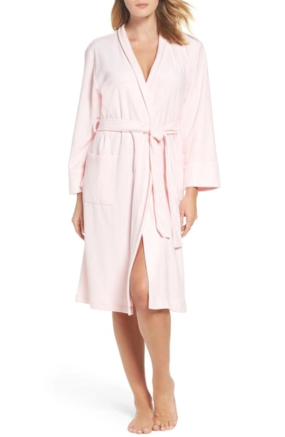 Shop Natori 'nirvana' Midi Robe In Blush