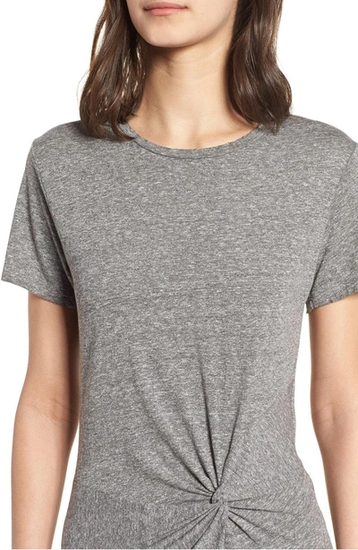 Shop N:philanthropy Jazz Twisted T-shirt Dress In Heather Grey