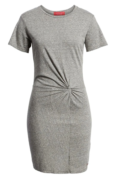 Shop N:philanthropy Jazz Twisted T-shirt Dress In Heather Grey
