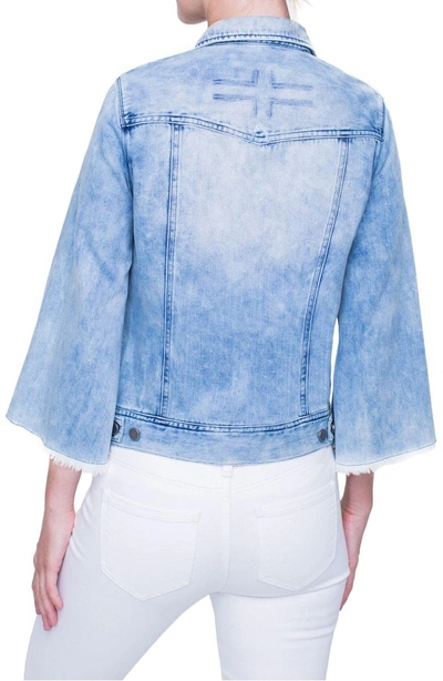 Shop Liverpool Bell Sleeve Jean Jacket In Stockton Mid